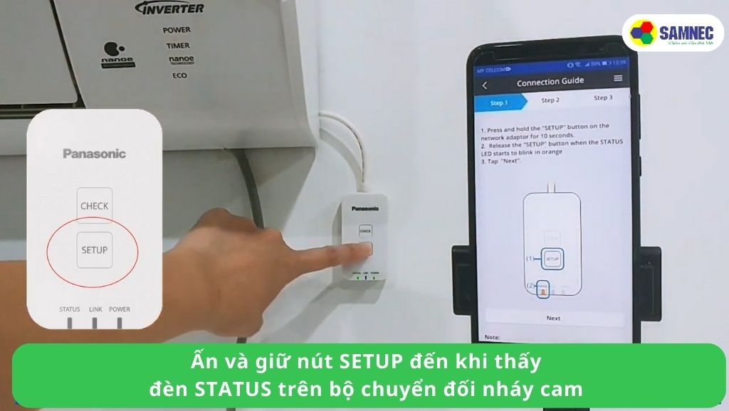 Kết nối điều hòa Panasonic và chế độ AP trên ứng dụng điện thoại