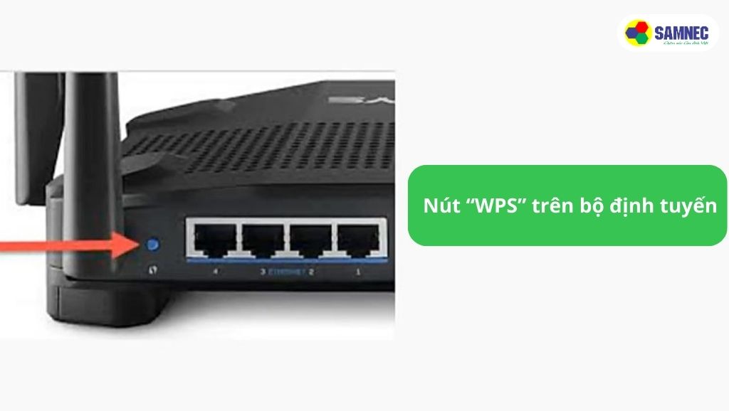 Nút WPS trên bộ định tuyến mạng