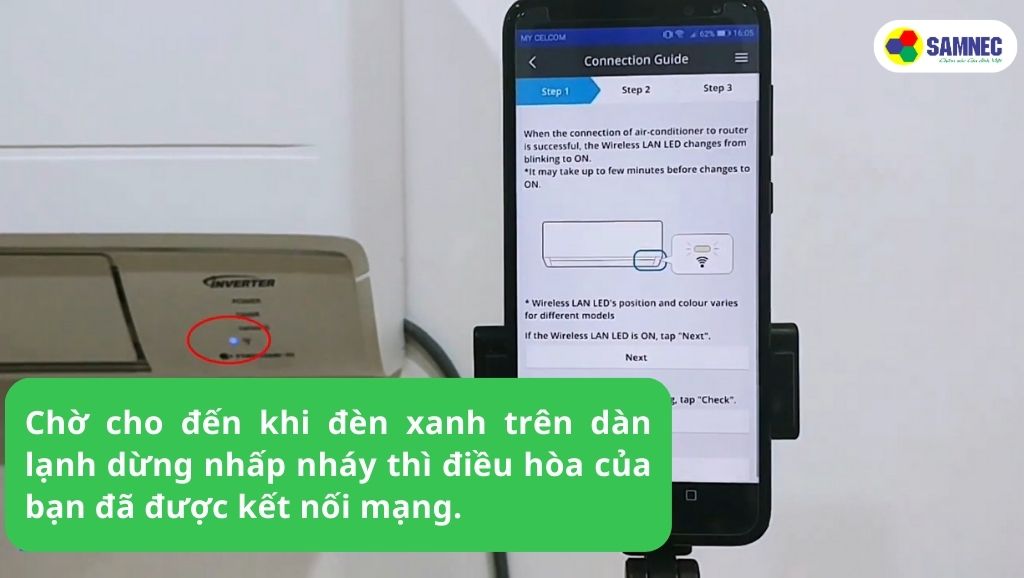 Kết nối điều hòa dòng CU/CS-WPU9/12/18/24WKH-8M với chế độ WPS trên ứng dụng điện thoại