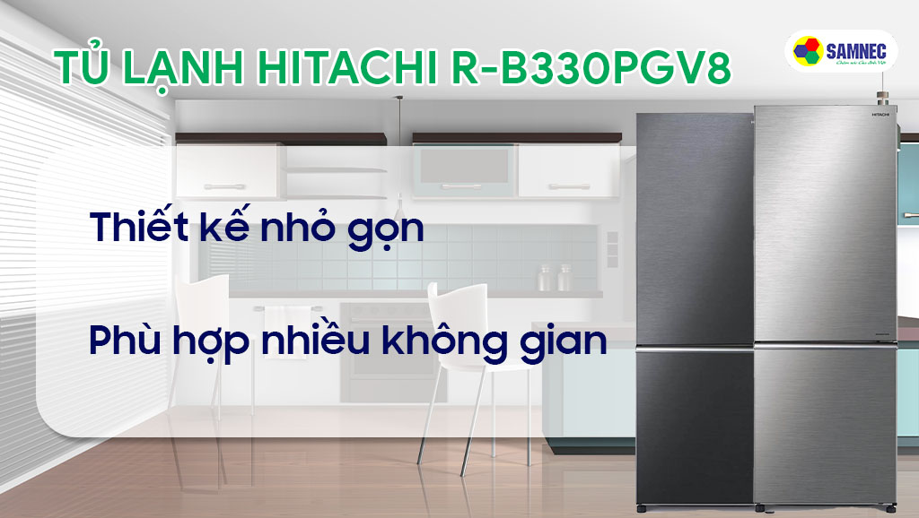 Tủ lạnh 2 cánh Hitachi 275 lít R-B330PGV8 là tủ lạnh 2 cánh giá rẻ đáng mua nhất 2023