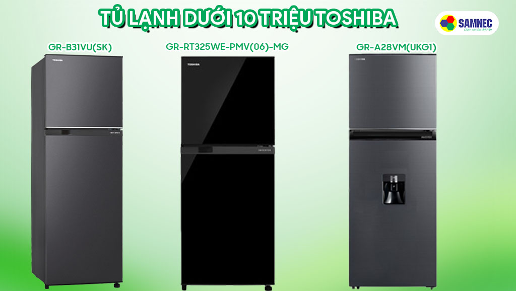 Tủ lạnh dưới 10 triệu Toshiba có thiết kế đẹp mắt