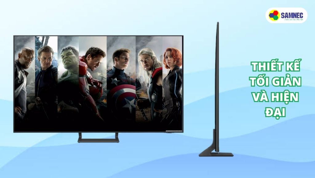 Thiết kế hiện đại và tối giản trên tivi Samsung CU8500