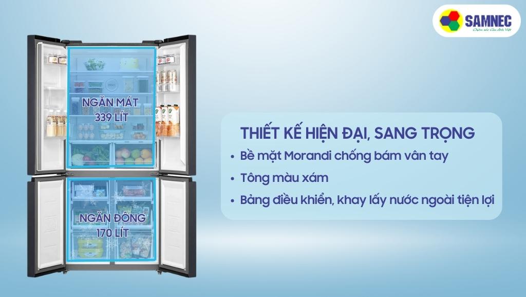 Dung tích của tủ lạnh Toshiba Inverter 509 lít GR-RF605WI-PMV(06)-MG