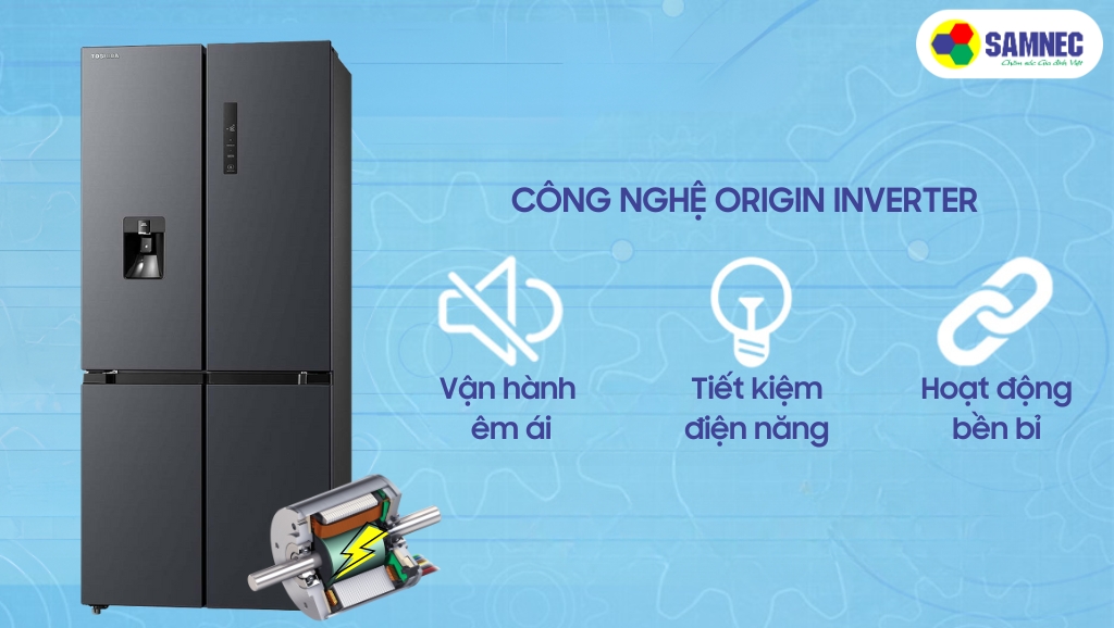 Công nghệ tiết kiệm điện của tủ lạnh Toshiba Inverter 509 lít GR-RF605WI-PMV(06)-MG