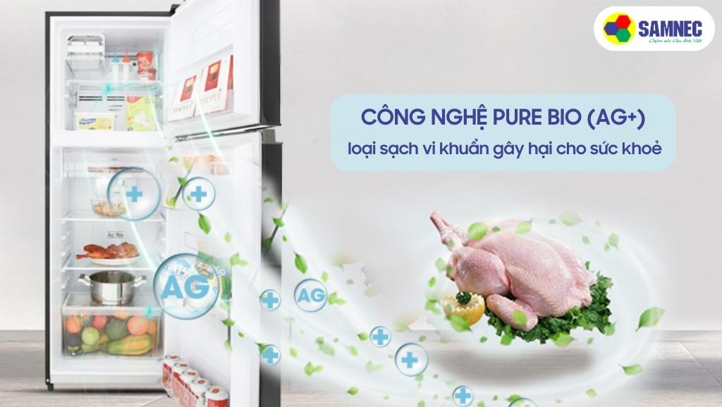 Khử khuẩn với công nghệ Pure Bio của tủ lạnh Toshiba Inverter 509 lít GR-RF605WI-PMV(06)-MG