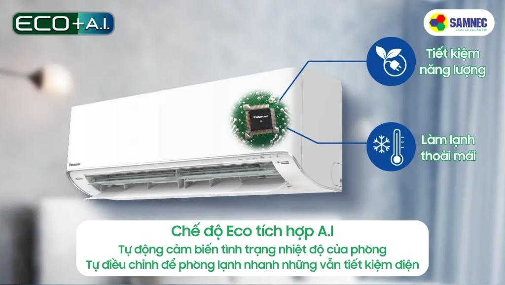 Chế độ Eco tích hợp A.I trong máy lạnh Panasonic
