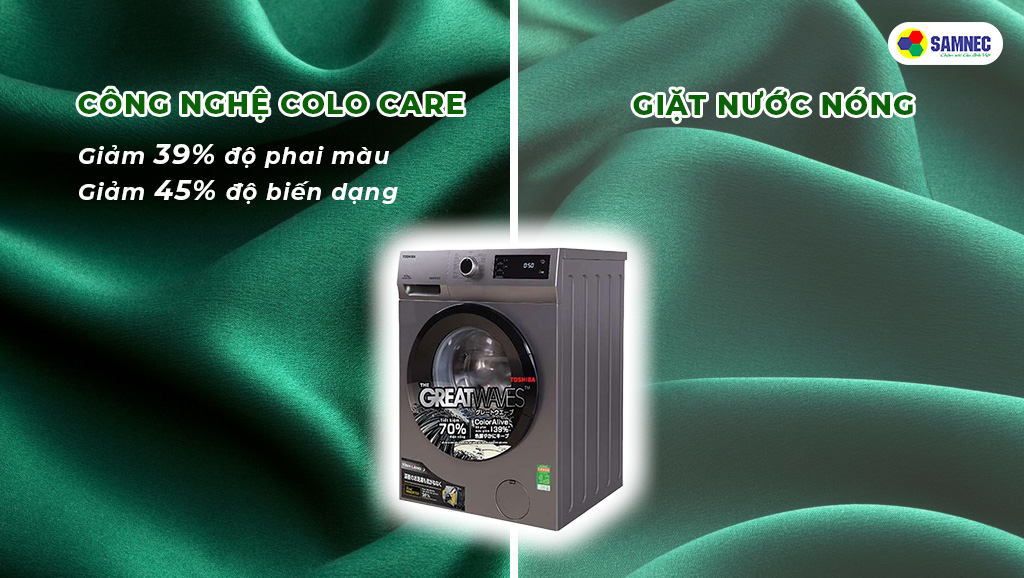Công nghệ Color Care trên máy giặt lồng ngang Toshiba TW-BK95S3V9(SK)