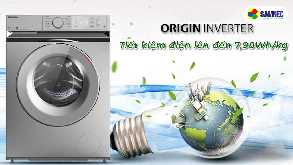Công nghệ tiết kiệm điện Origin Inverter trên máy giặt Toshiba TW-BL115A2V(SS)