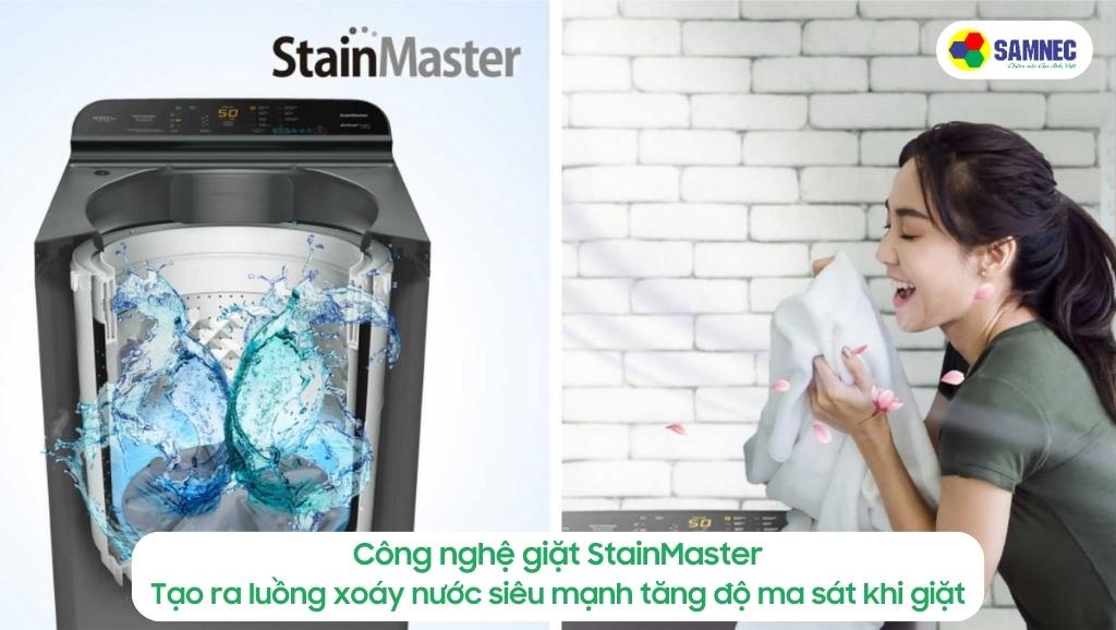 Công nghệ giặt StainMaster của máy giặt Panasonic 8.5 Kg NA-F85A9DRV