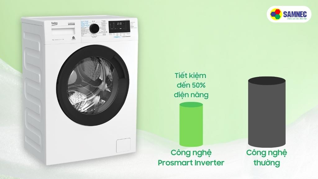 Máy giặt Beko WCV9612XB0ST sử dụng công nghệ Prosmart Inverter