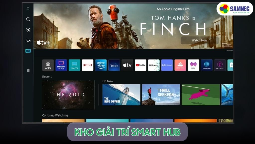 Ứng dụng Smart Hub của tivi Samsung Q60B