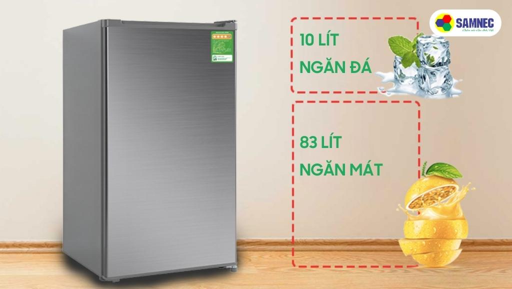 Dung tích 93 lít của tủ lạnh Beko 93 lít RS9051P