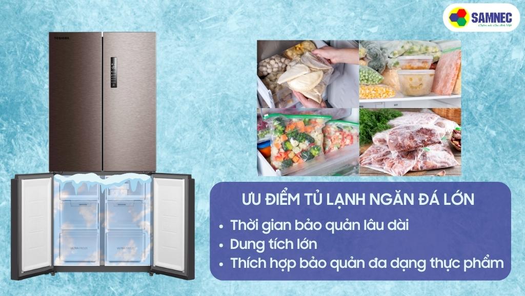 Ưu điểm của tủ lạnh ngăn đá lớn