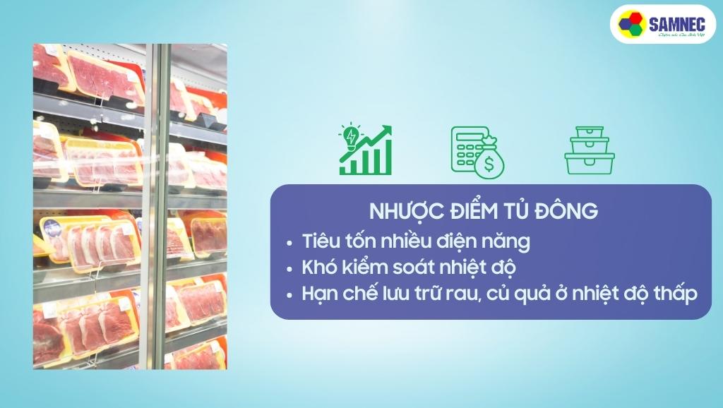 Nhược điểm của tủ đông