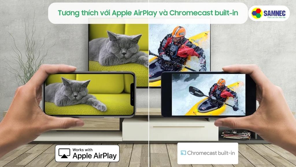 Tivi Sony X95L tương thích với Apple AirPlay và Chromecast built-in