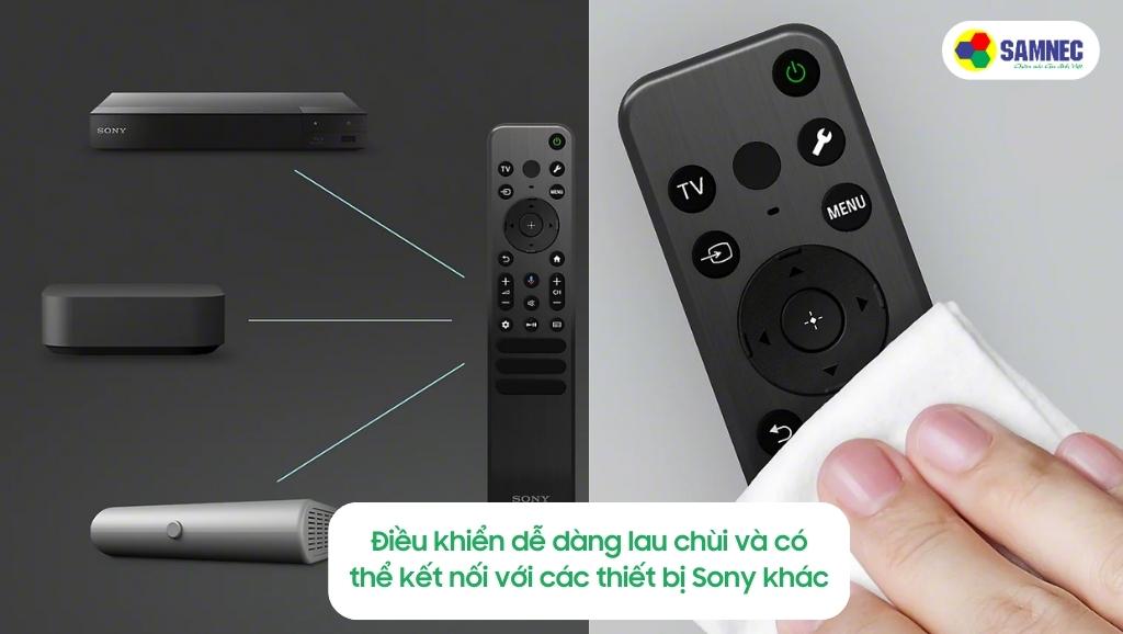 Điều khiển dễ vệ sinh và sử dụng của Tivi Sony X95L