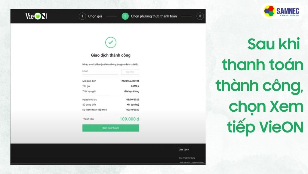 Tiếp tục sử dụng ứng dụng xong khi đăng ký thành công