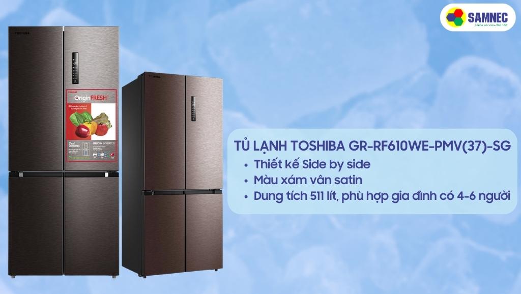 Tủ lạnh Toshiba Inverter 511 lít GR-RF610WE-PMV(37)-SG