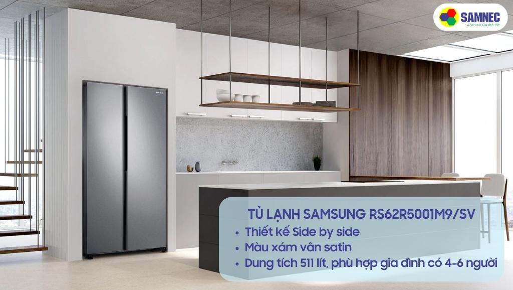 Tủ lạnh Samsung Inverter 680 lít RS62R5001M9/SV