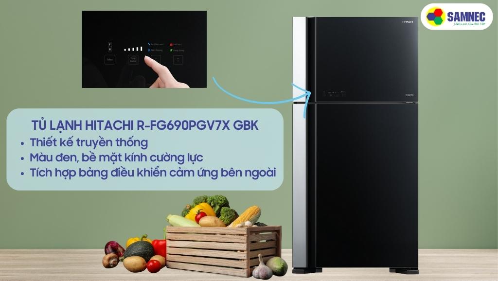 Tủ lạnh Hitachi Inverter 550 lít R-FG690PGV7X GBK