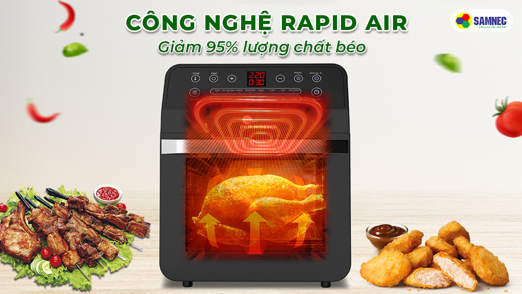 Công nghệ chiên không dầu Rapid Air nồi chiên chân không Fuji Master FJM-2022