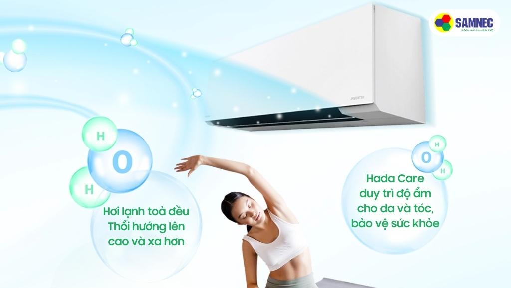 Điều hoà Toshiba RAS-H13E2KCVG-V sử dụng luồng gió Hada Care