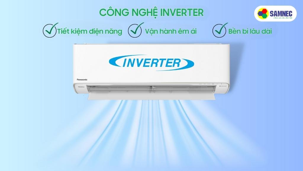 Điều hòa Panasonic Inverter 1.5 HP CU/CS-XU12ZKH-8 sử dụng công nghệ Inverter