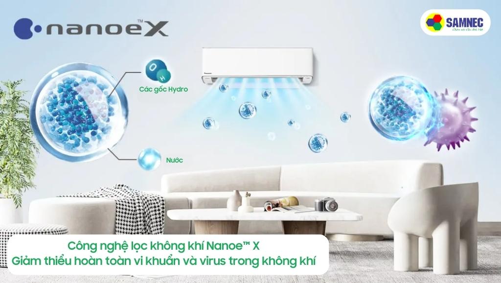 Công nghệ lọc không khí Nanoe™ X của điều hòa Panasonic CU/CS-XU12ZKH-8