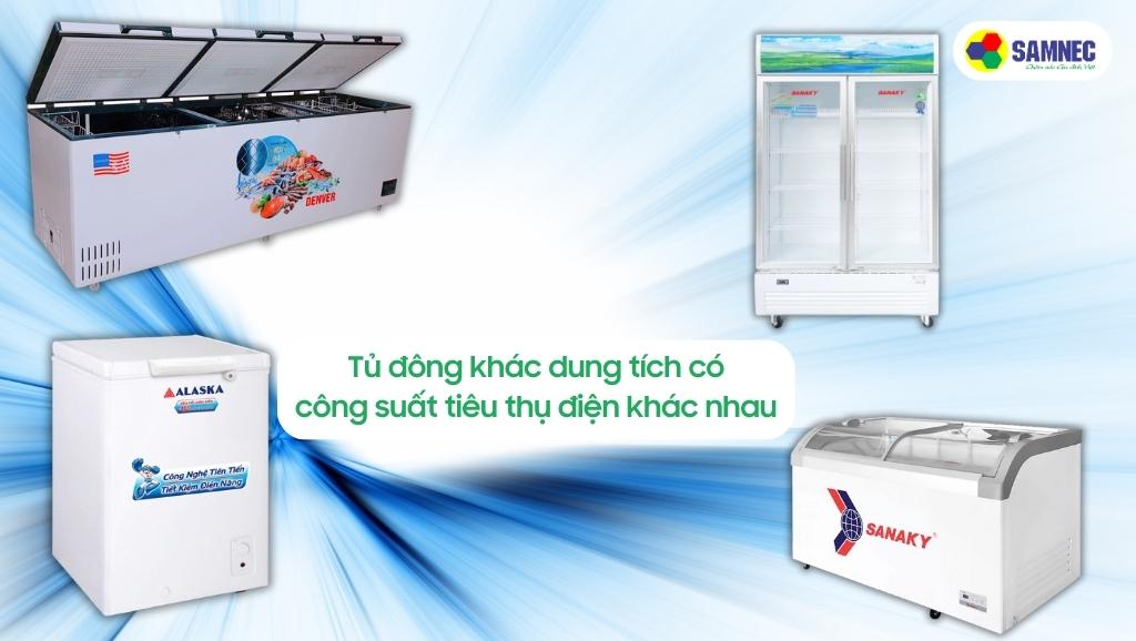 Công suất tủ đông