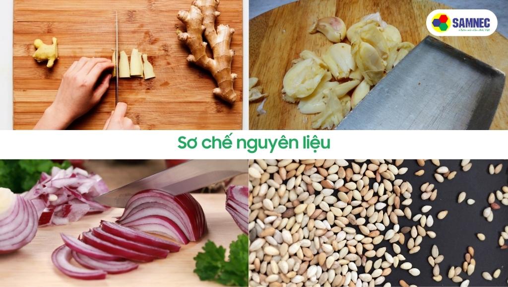 Sơ chế nguyên liệu ướp thịt