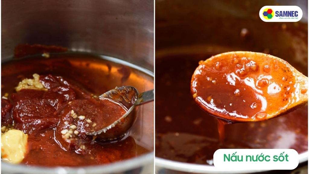 Nấu nước sốt ướp sườn