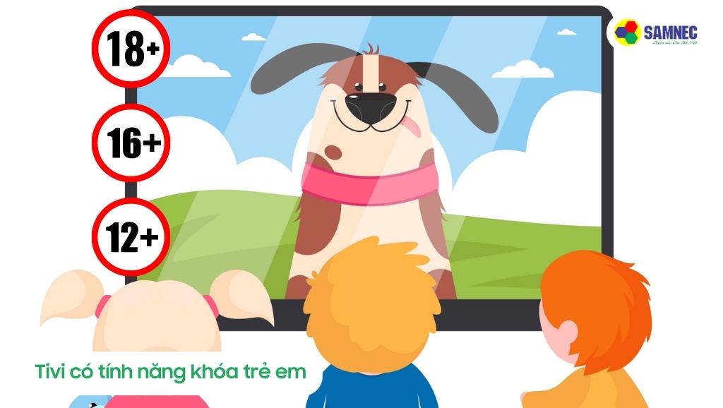 Tivi có tính năng khóa trẻ em