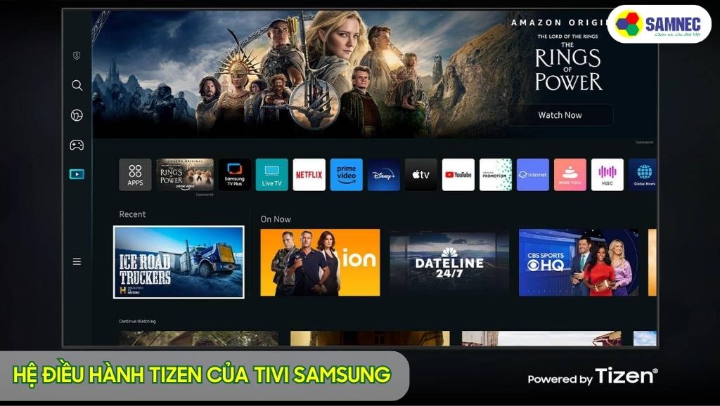 Hệ điều hành Tizen của tivi Samsung