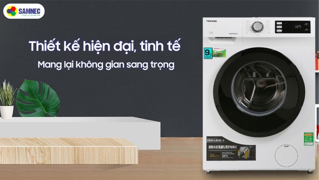 Thiết kế hiện đại của máy giặt Toshiba