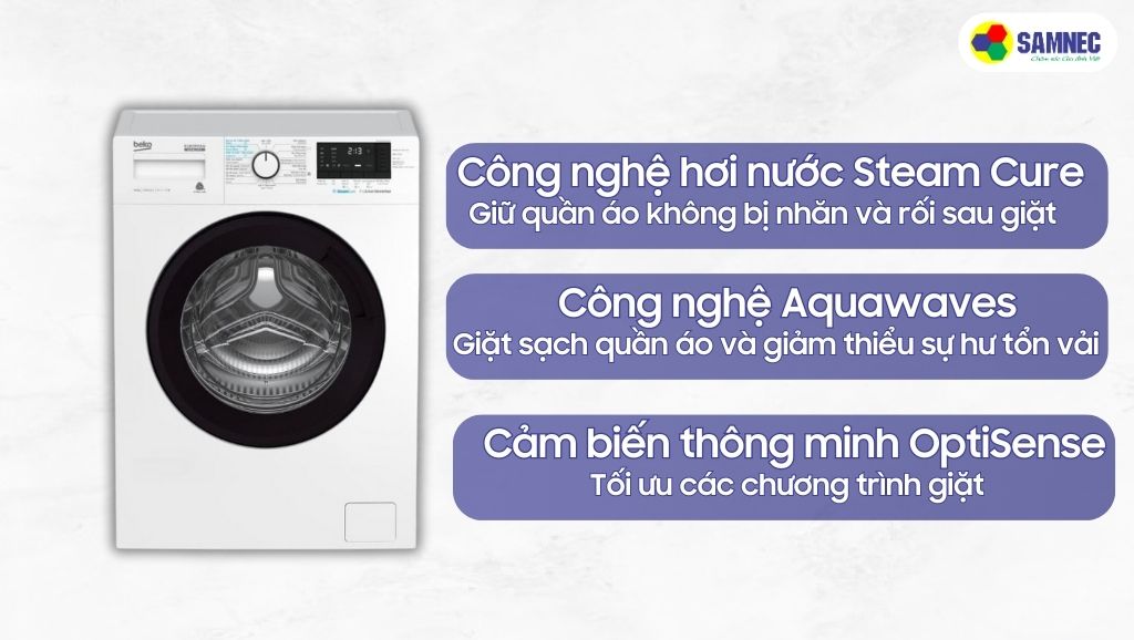 Các công nghệ của máy giặt Beko