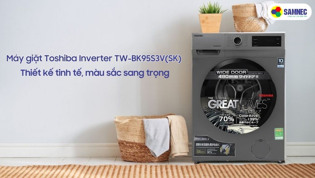 Thiết kế của máy giặt Toshiba Inverter TW-BK95S3V