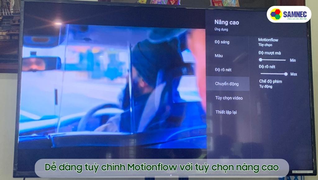 dễ dàng tùy chỉnh motionflow với tùy chọn nâng cao