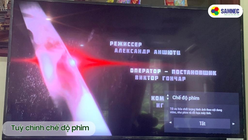 Tuỳ chỉnh chế độ phim cho Motionflow