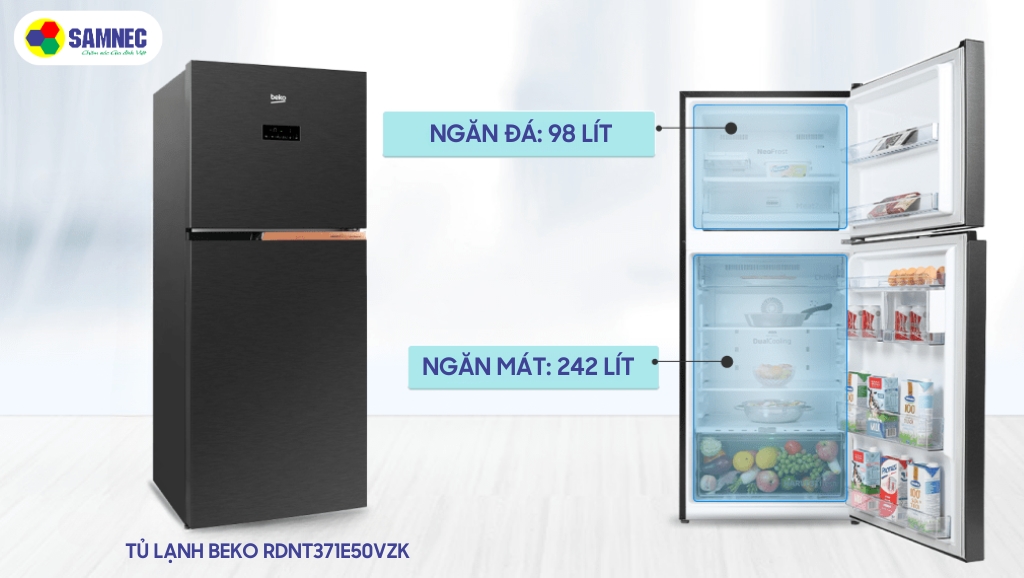 Tủ lạnh Beko Inverter RDNT371E50VZK
