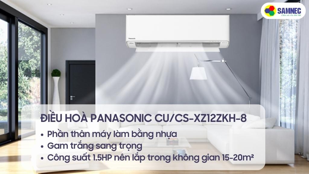Điều hoà Panasonic Inverter 1.5HP CU/CS-XZ12ZKH-8