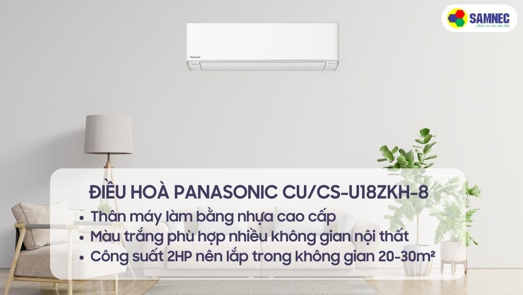 Điều hoà Panasonic Inverter 2HP CU/CS-U18ZKH-8