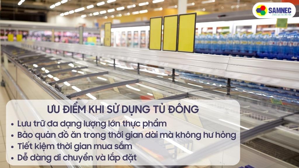 Ưu điểm khi sử dụng tủ đông
