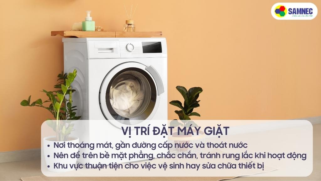 Vị trí đặt máy giặt