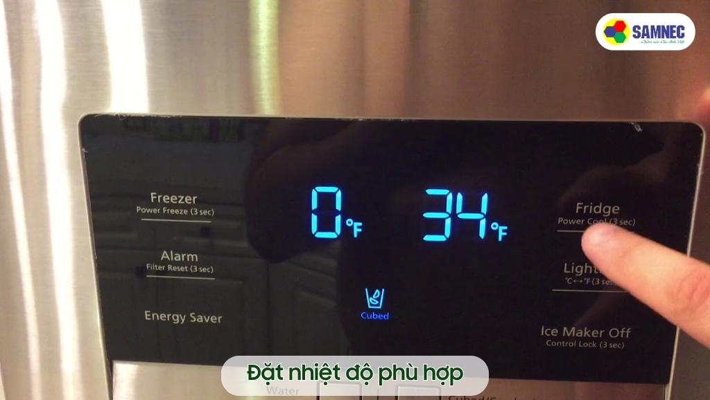 Đặt nhiệt độ tủ lạnh phù hợp