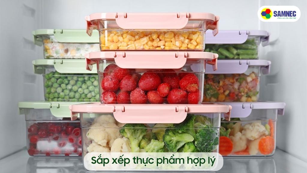 Sắp xếp thực phẩm hợp lý trong tủ lạnh