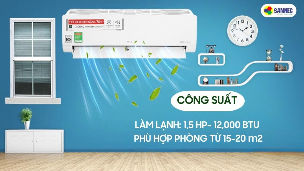 Công suất máy lạnh cho phòng 15-20m2