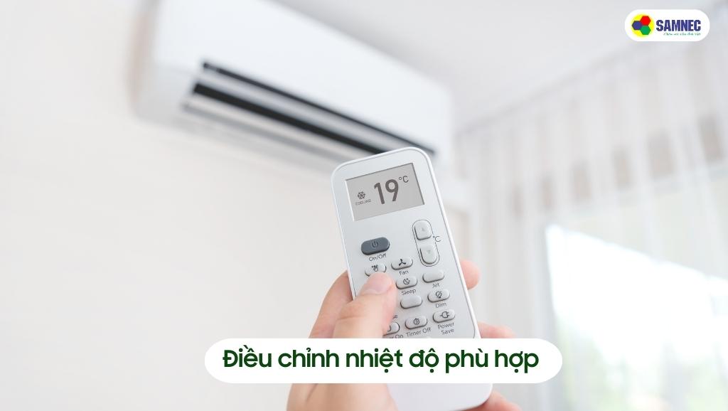 Điều chỉnh nhiệt độ máy lạnh phù hợp