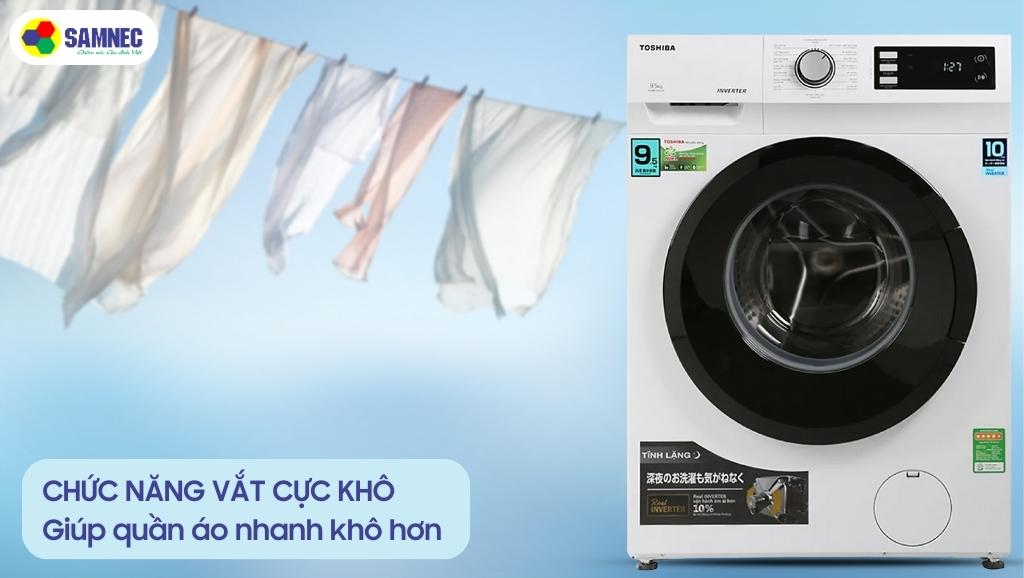 Chức năng vắt cực khô của máy giặt Toshiba TW-BK105S2V(WS)