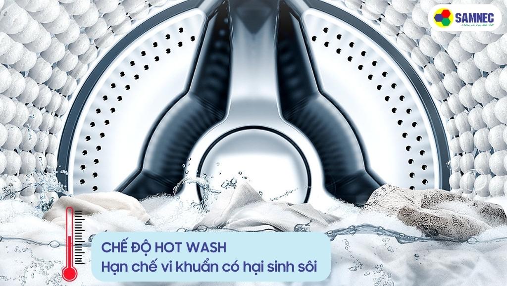 Chế độ Hot Wash của máy giặt Samsung WW80T3020WW/SV