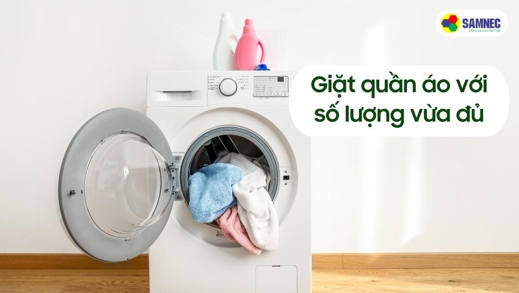 Giặt quần áo lượng vừa đủ